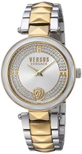 Versus by Versace Women's 'Covent Garden Crystal' Quartz Stainless Steel Casual Watch, Color: Two Tone (Model: VSPCD2417)