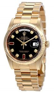 Front View Of Rolex Oyster Perpetual Day-Date 36 Ladies President Watch 118238