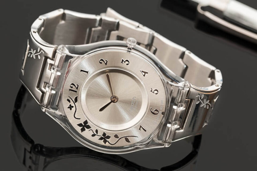 Women’s Watches with Numbers a woman’s watch with Arabic numerals on the dial